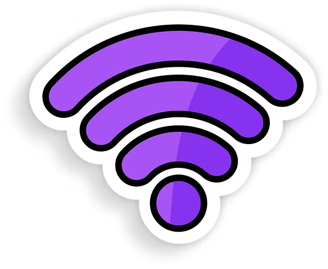 Purple WiFi signal icon